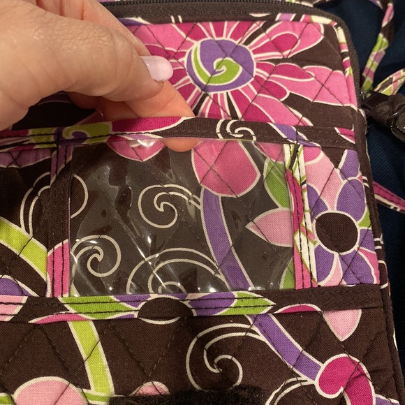 Vera Bradley Retired Purple Punch Quilted Paisley Crossbody Purse - Picture 8 of 11